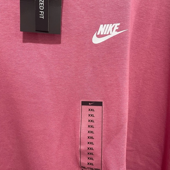 Nike Semi Cropped Crewneck Pink Size XXL Oversized NWT - Picture 2 of 5